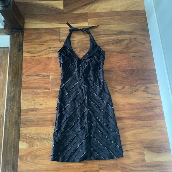 Vintage Fairweather Y2K Black One-Shoulder Halter Dress - Picture 2 of 4